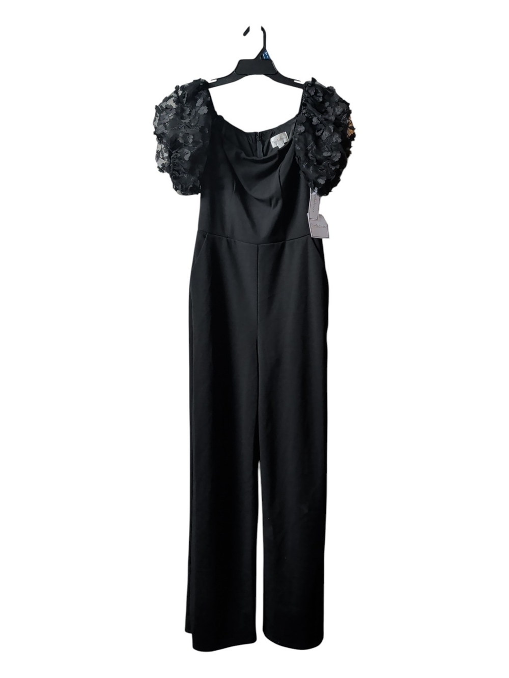 Premier Amour Off The Shoulder Womens Square Neck Short Sleeve Jumpsuit